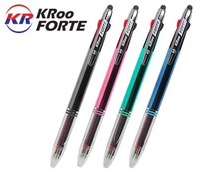 국산 크루 포르테 3색 UV볼펜 0.7mm