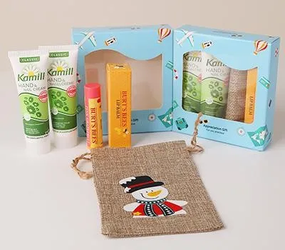 카밀 핸드크림 버츠비 립밤 밀짚 캐릭터 파우치 4종세트