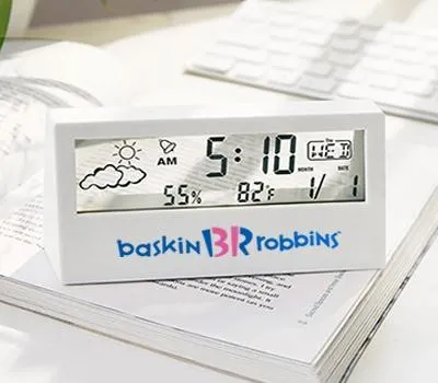 투명LCD 다기능 디지털 탁상시계