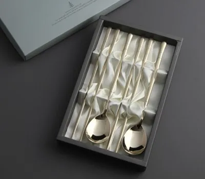 뱀부 골드 2인수저세트 종이케이스