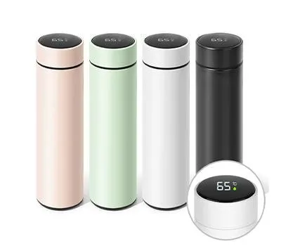 오밸류 블랑 LED 온도 텀블러 녹차망,500ml